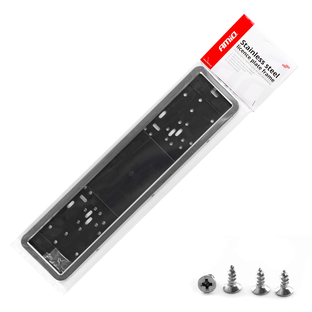 RVS Kentekenplaathouder - Chromen RVS uitvoering - Per Stuk