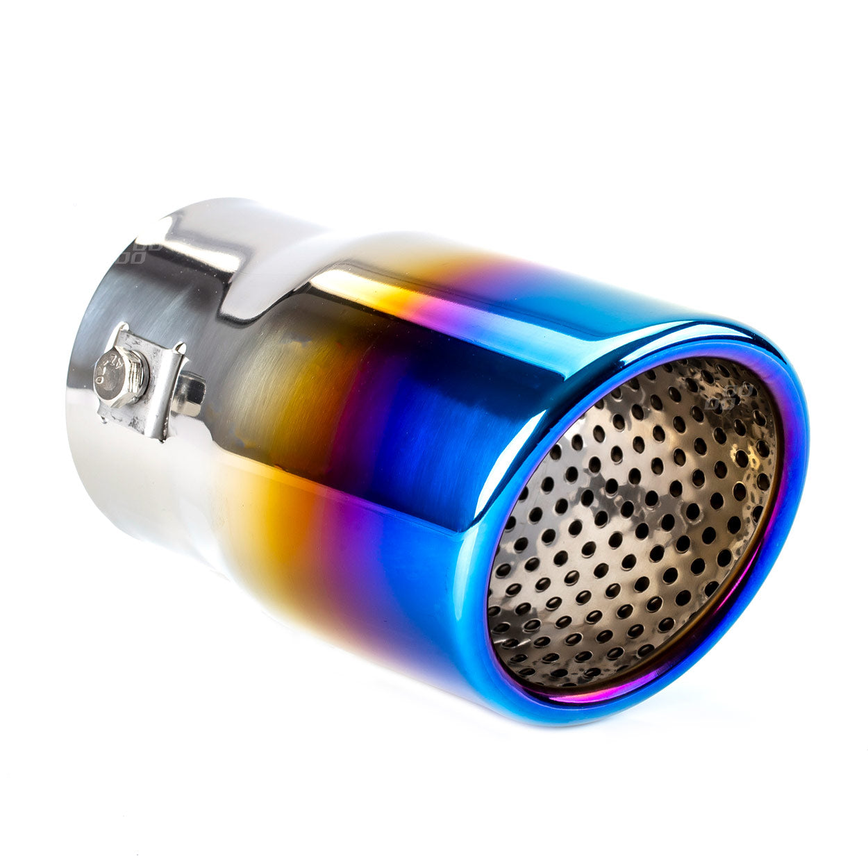 Universeel RVS uitlaat sierstuk 1x76mm - MT 017BLC