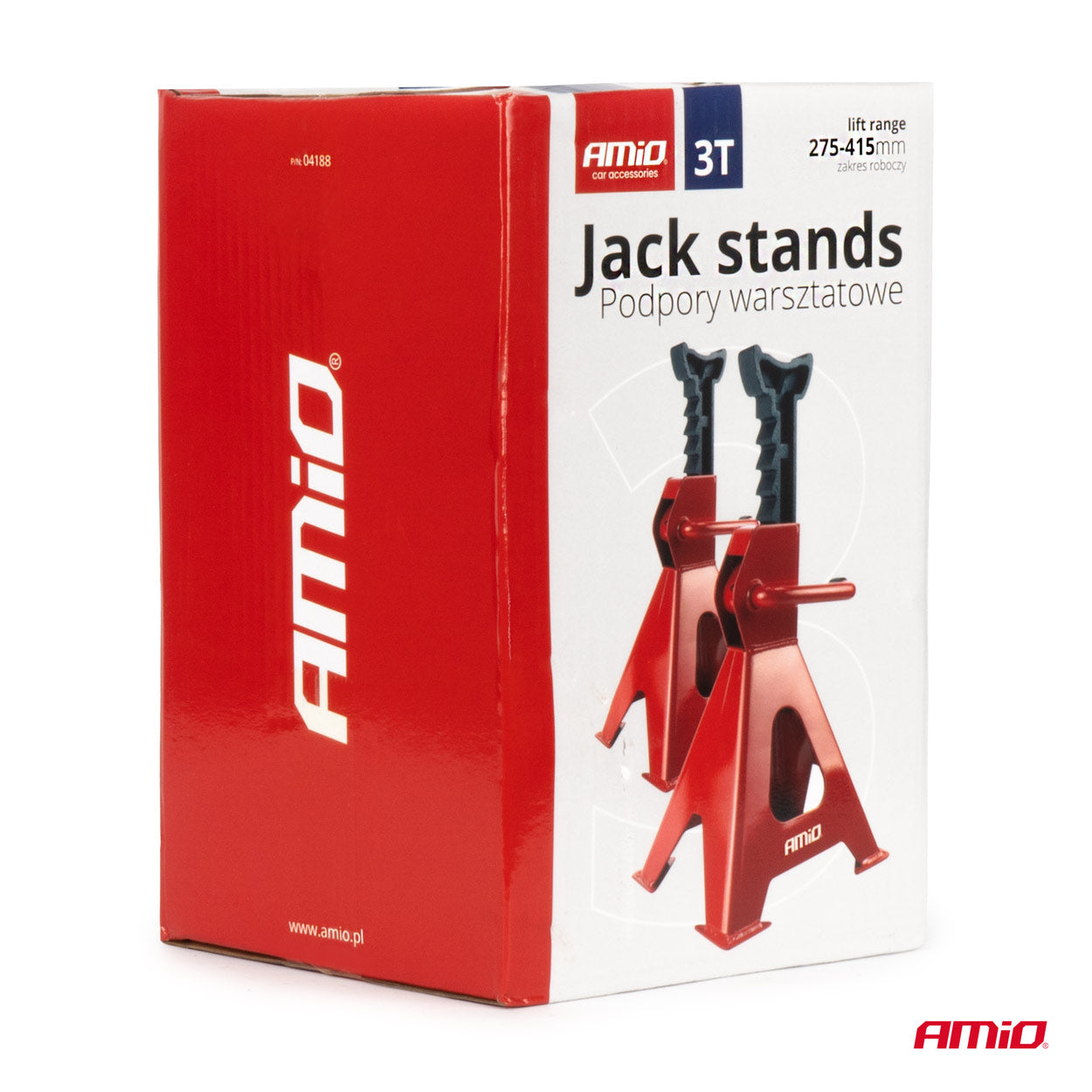 Amio Assteunen kriksteunen jack stands - verstelbaar 275-415mm (2 stuks)