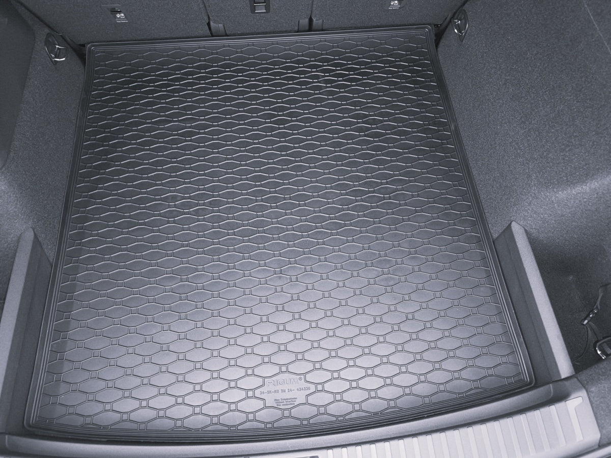 Kofferbakmat voor Skoda Kodiaq (ook MHEV/PHEV) (vanaf 2024), en Volkswagen Tayron (ook MHEV/PHEV) (vanaf 2025) - Rubber