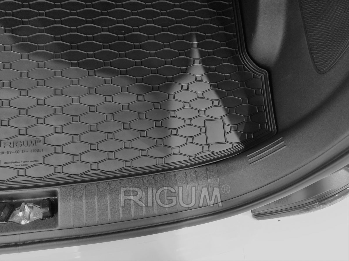 Kofferbakmat voor Hyundai Kona, Kona Electric (OS) (2017-2023), hoge laadvloer - Rubber