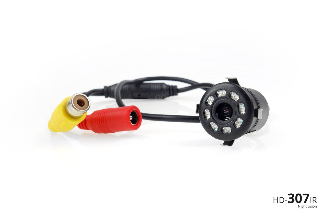Achteruitrij inbouw camera (18mm) met night vision - HD-307-IR