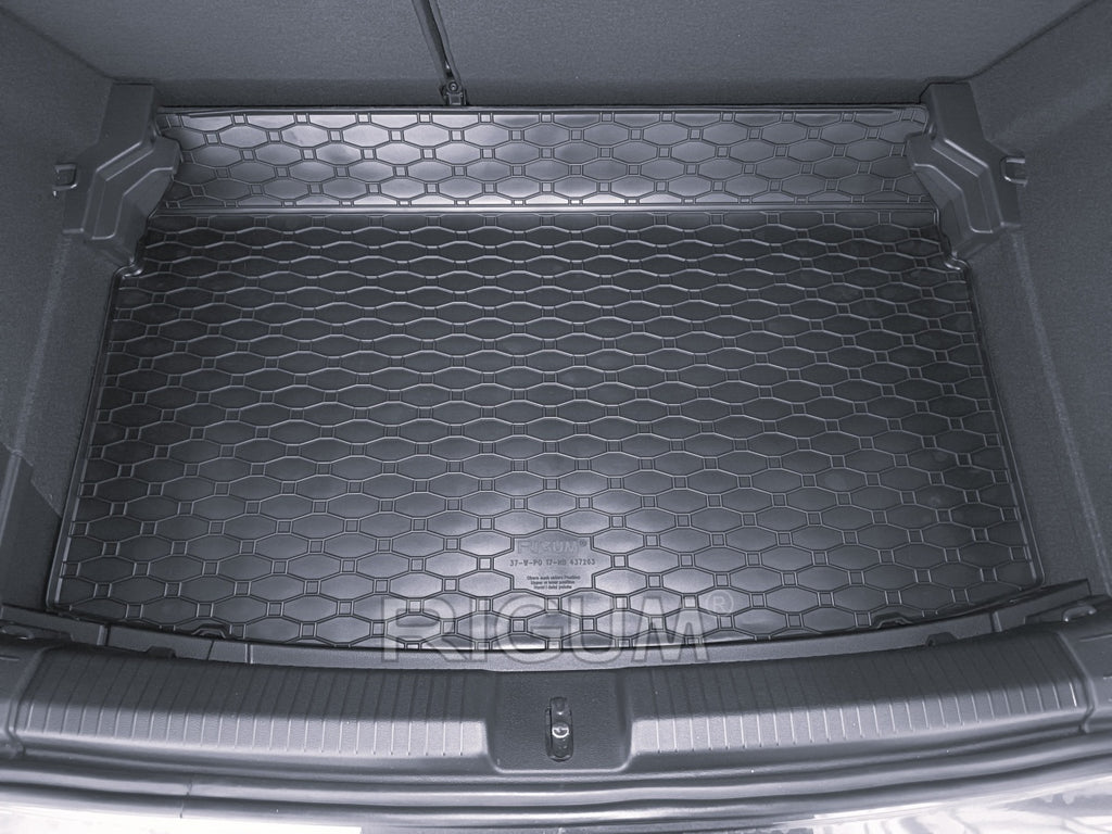 Kofferbakmat voor Volkswagen Polo (AW) (vanaf 2017), voor modellen met hoge- of lage laadvloer. - Rubber