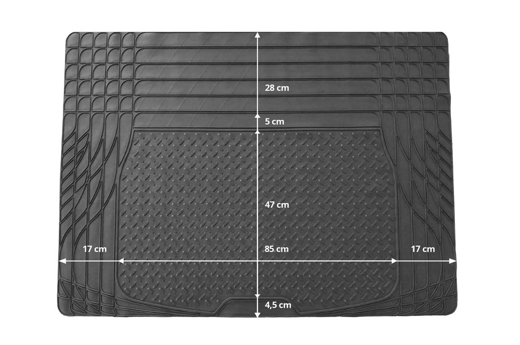 Universele kofferbakmat 120 x 80 cm - Rubber - Universeel
