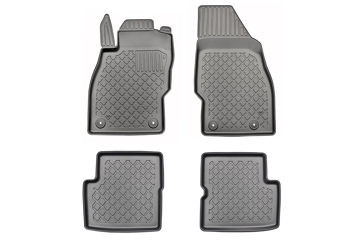 3D Automatten voor Opel Corsa D en Corsa E (2006-2019) - TPE-Rubber - 4-delig