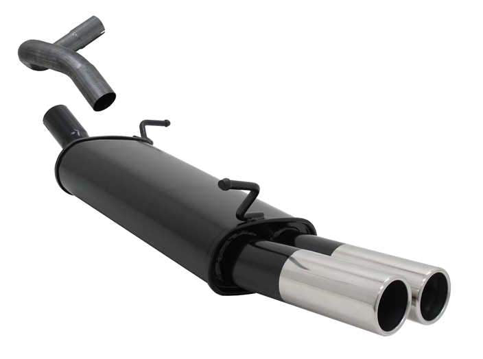 Novus einddemper voor Seat Ibiza 6L 2002-2009 - 2x76 mm - M-Design