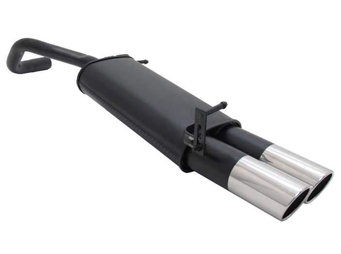 Novus einddemper voor Vw Polo 5, Polo 5 Facelift - 2x90 mm - SR-Design