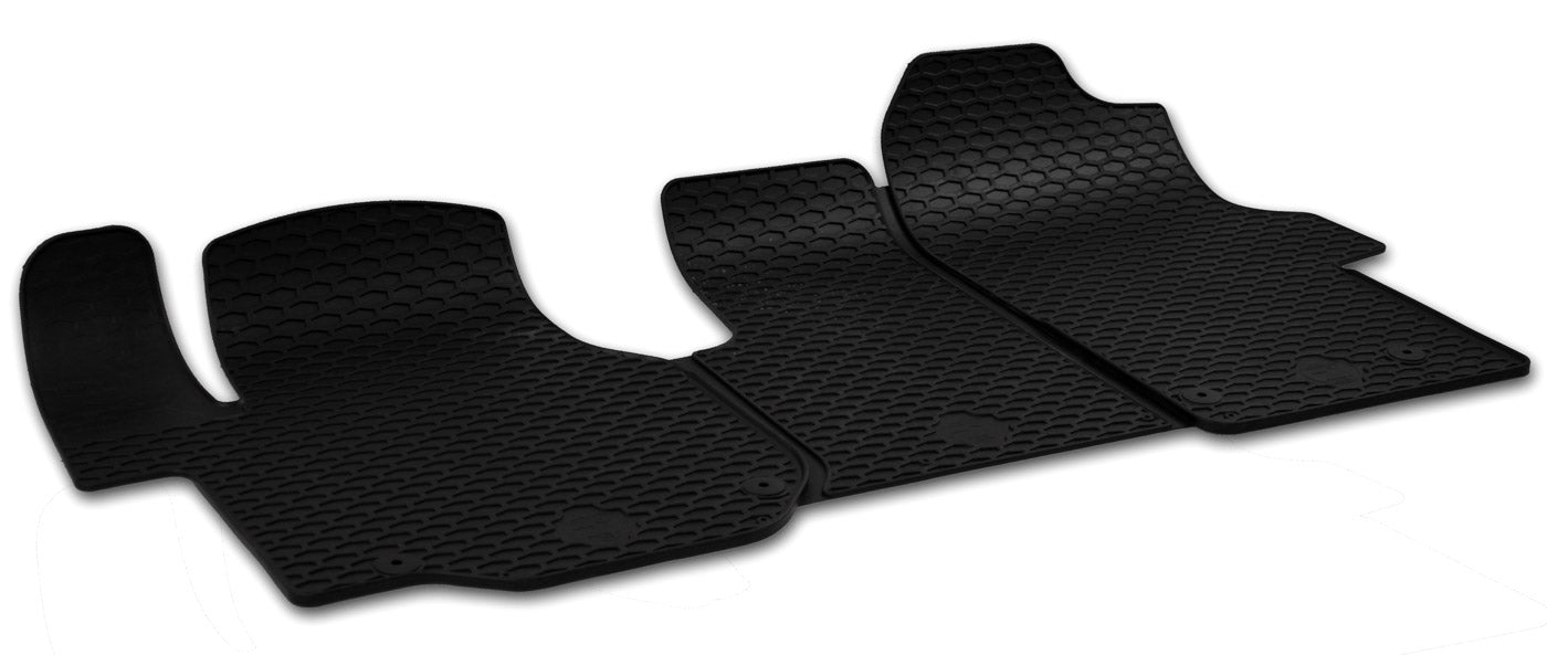 Rubber automatten voor VW Crafter / e-Crafter en Man TGE / eTGE (vanaf 2017) - Rubber - 3-delig - Alleen voor
