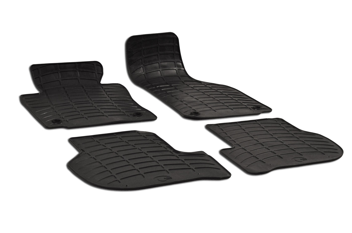 Rubber automatten voor VW Golf 5 2003-2009, Golf 6 2009-2011, Jetta 2005-2011 & Scirocco (ovale bevestiging) - Rubber - 4-delig - Complete set