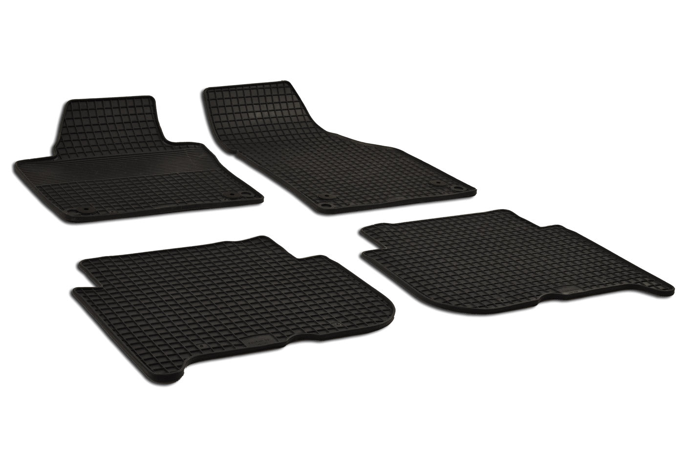 Automatten voor Volkswagen TOURAN 1 (1T) (2003-2015), ronde bevestiging - 4-delig - Rubber
