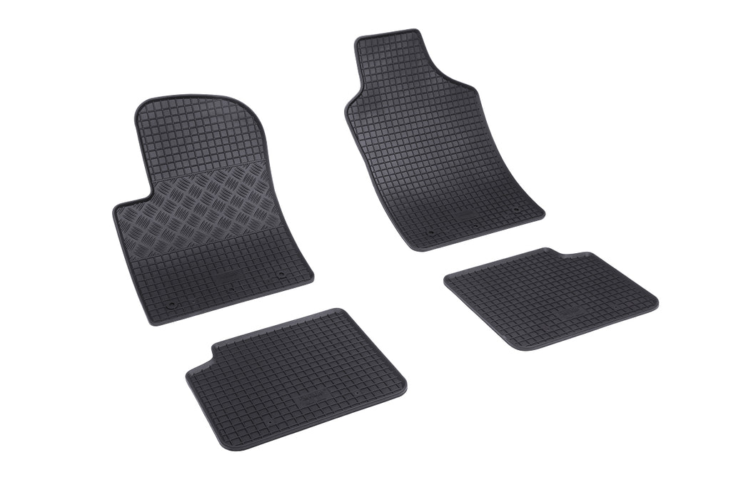 Automatten voor Fiat 500 (vanaf 2007), Fiat 500 Hybride (vanaf 2020), Ford Ka (2008-2016) - 4-delig - Rubber