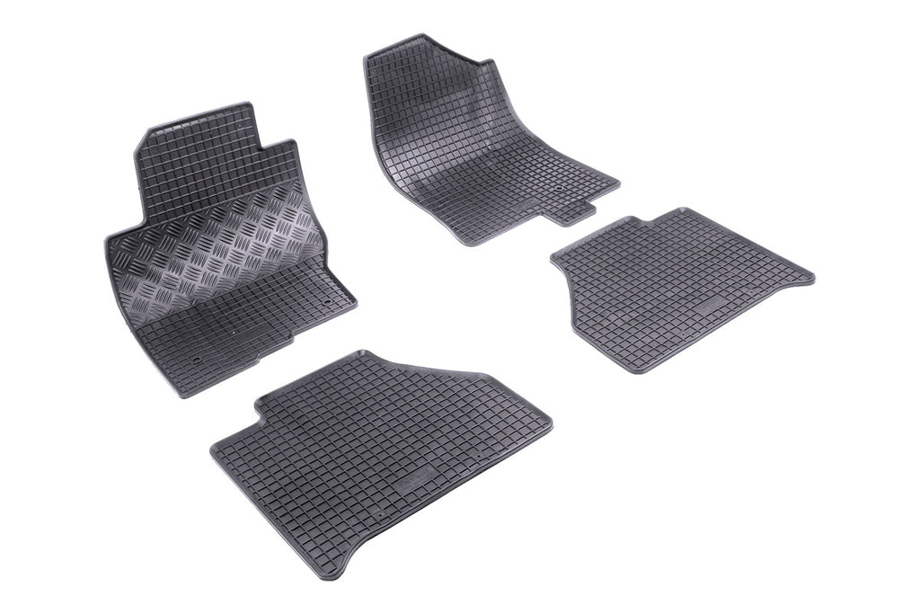 Automatten voor Nissan Navara (D40) (2010-2015), dubbele kabine - 4-delig - Rubber