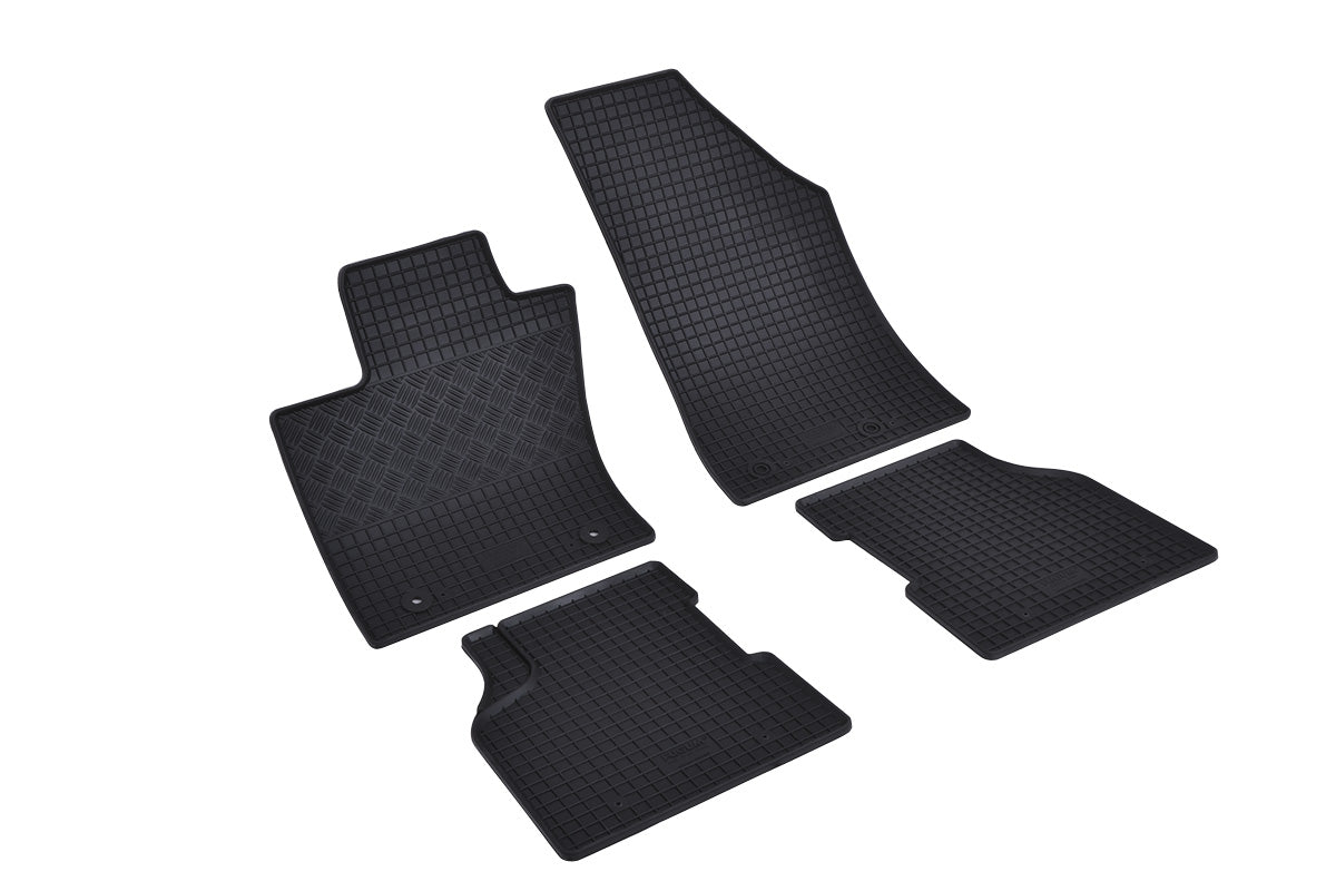 Rubber automatten voor Jeep Compass (2017-heden), Jeep Compass 4xe (2017-heden), Jeep Compass (ook MHEV)(2021-heden) - Rubber - 4-delig - Complete set