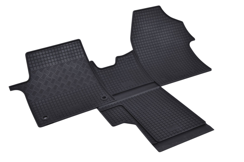 Rubber automatten voor Citroën Jumpy (2-zits) (2016-heden), Opel Vivaro C (2-zits) (2020-heden), Peugeot Expert (2016-heden), Toyota ProAce (2/3-zits met tunnel) (2016-heden)