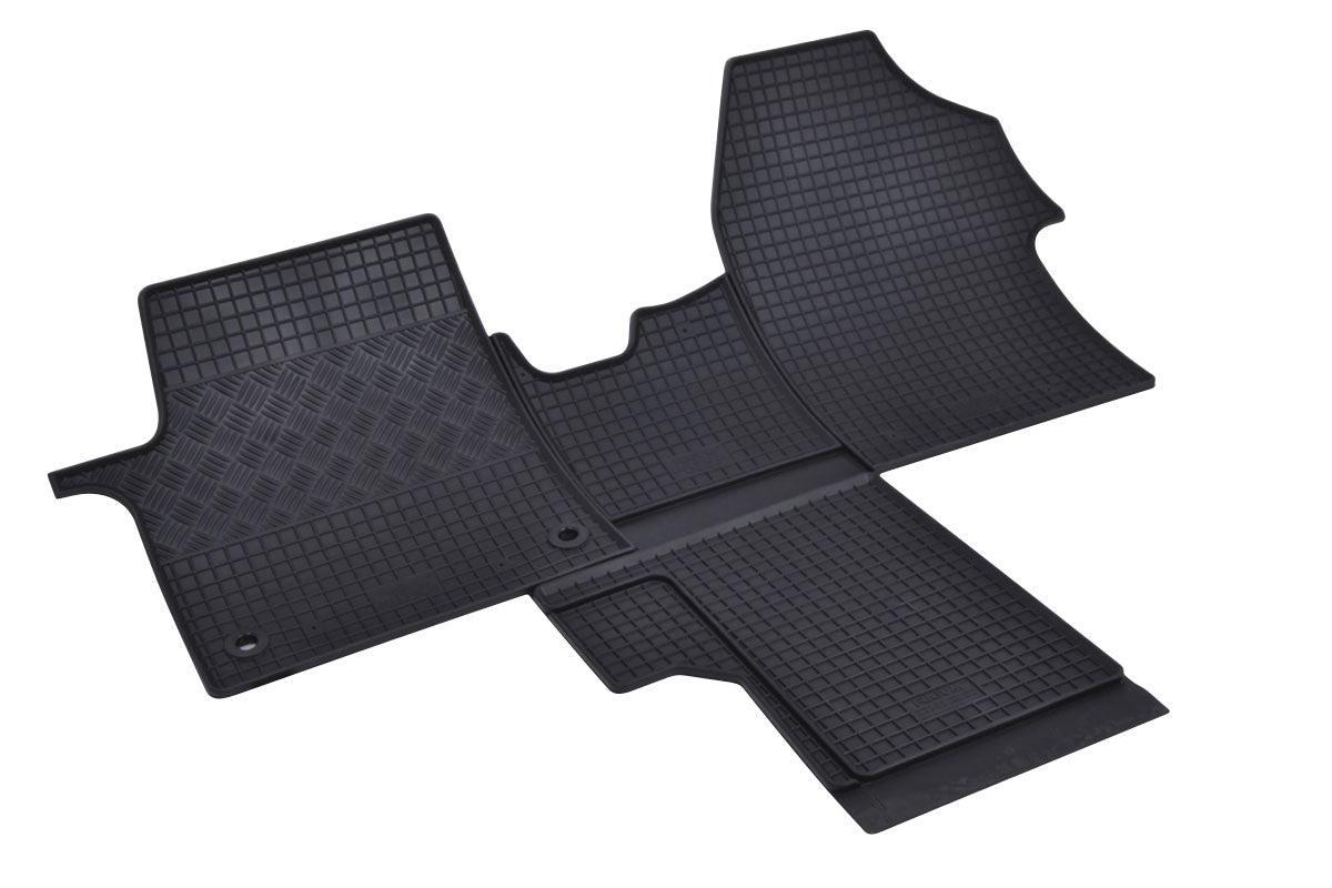 Rubber automatten voor Citroën Jumpy (2-zits) (2016-heden), Opel Vivaro C (2-zits) (2020-heden), Peugeot Expert (2016-heden), Toyota ProAce (2/3-zits met tunnel) (2016-heden)