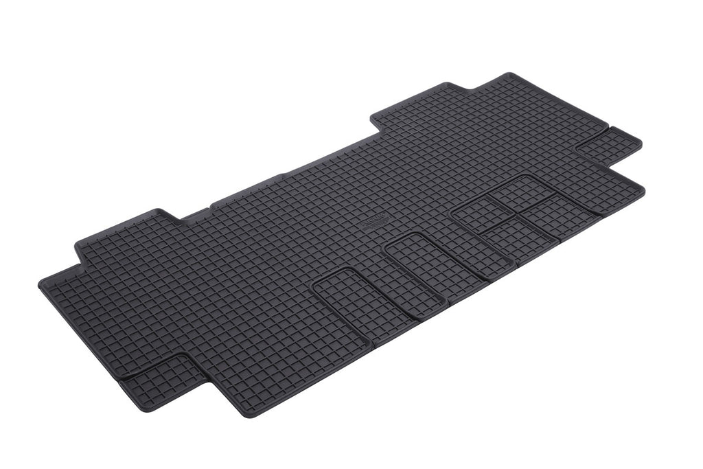 Rubber automatten voor 2e zitrij Citroën Jumpy (6-zits) (2016-heden), Citroën SpaceTourer (6-zits) (2016-heden), Opel Vivaro C (6-zits) (2020-heden), Opel Zafira Life (6-zits) (2019-heden) , Peugeot Expert (6 zits) (2016-heden), Peugeot Traveller (6-zits)
