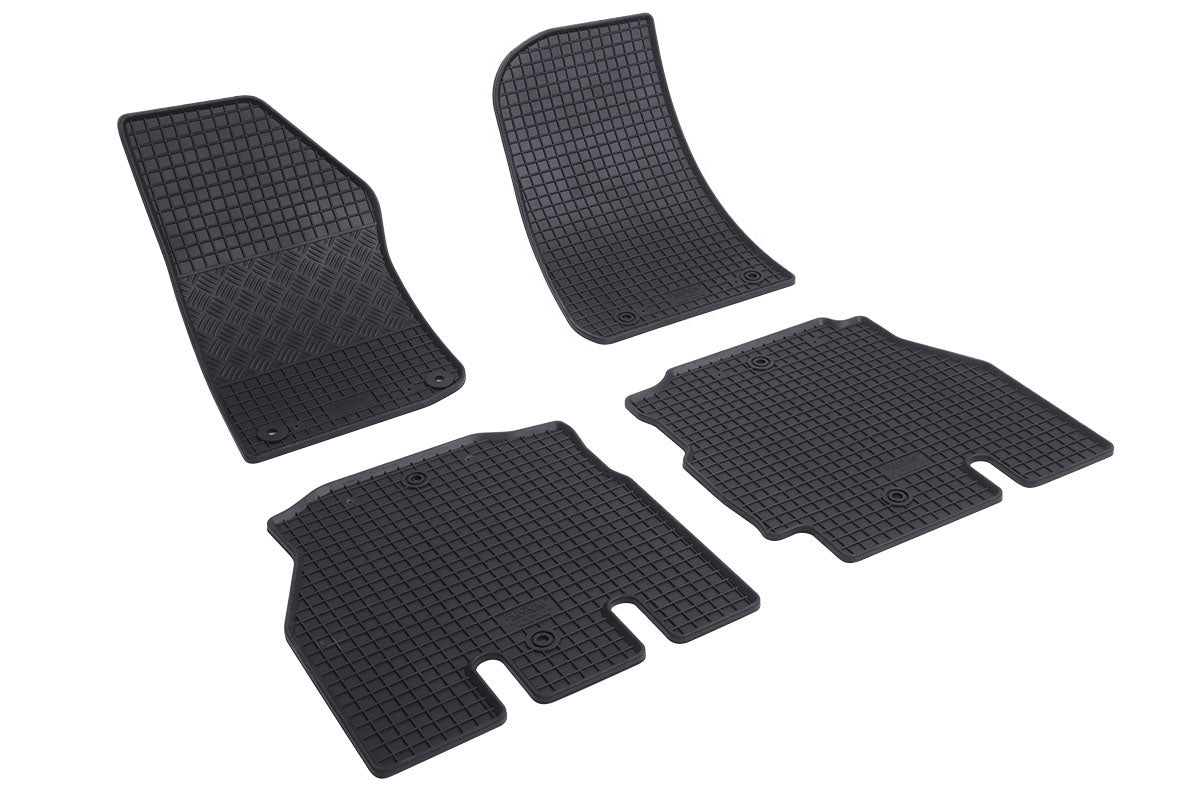 Rubber automatten voor Jeep Wrangler (5-deurs) (2019-heden) - Rubber - 4-delig - Complete set