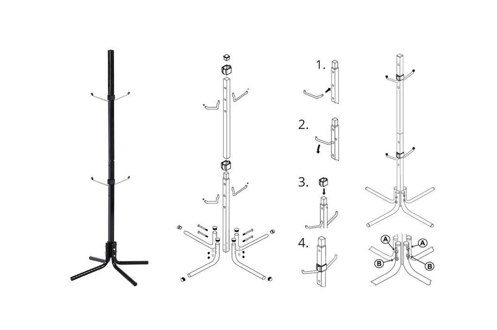 Velgenboom geschikt voor 4 wielen tot maximaal 17 inch