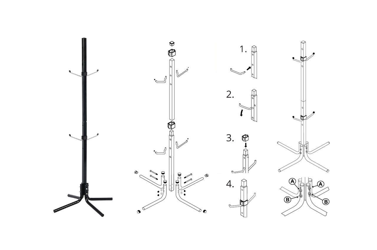 Velgenboom geschikt voor 4 wielen tot maximaal 17 inch