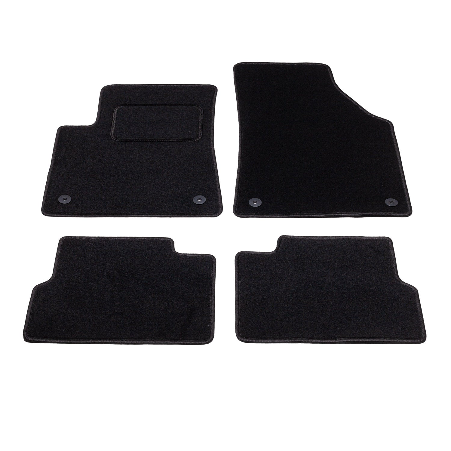 Automatten op maat - zwart stof - Jeep Cherokee (KL) vanaf 2014