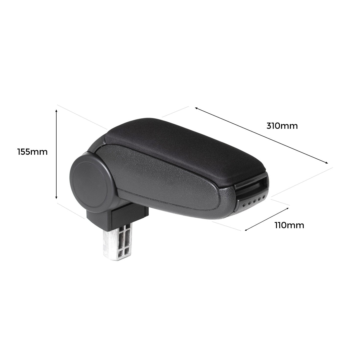 Armsteun voor Mini Clubman, One, Cooper, Cabrio, R55, R56, R57 (2006-2014) - Stof - Zwart