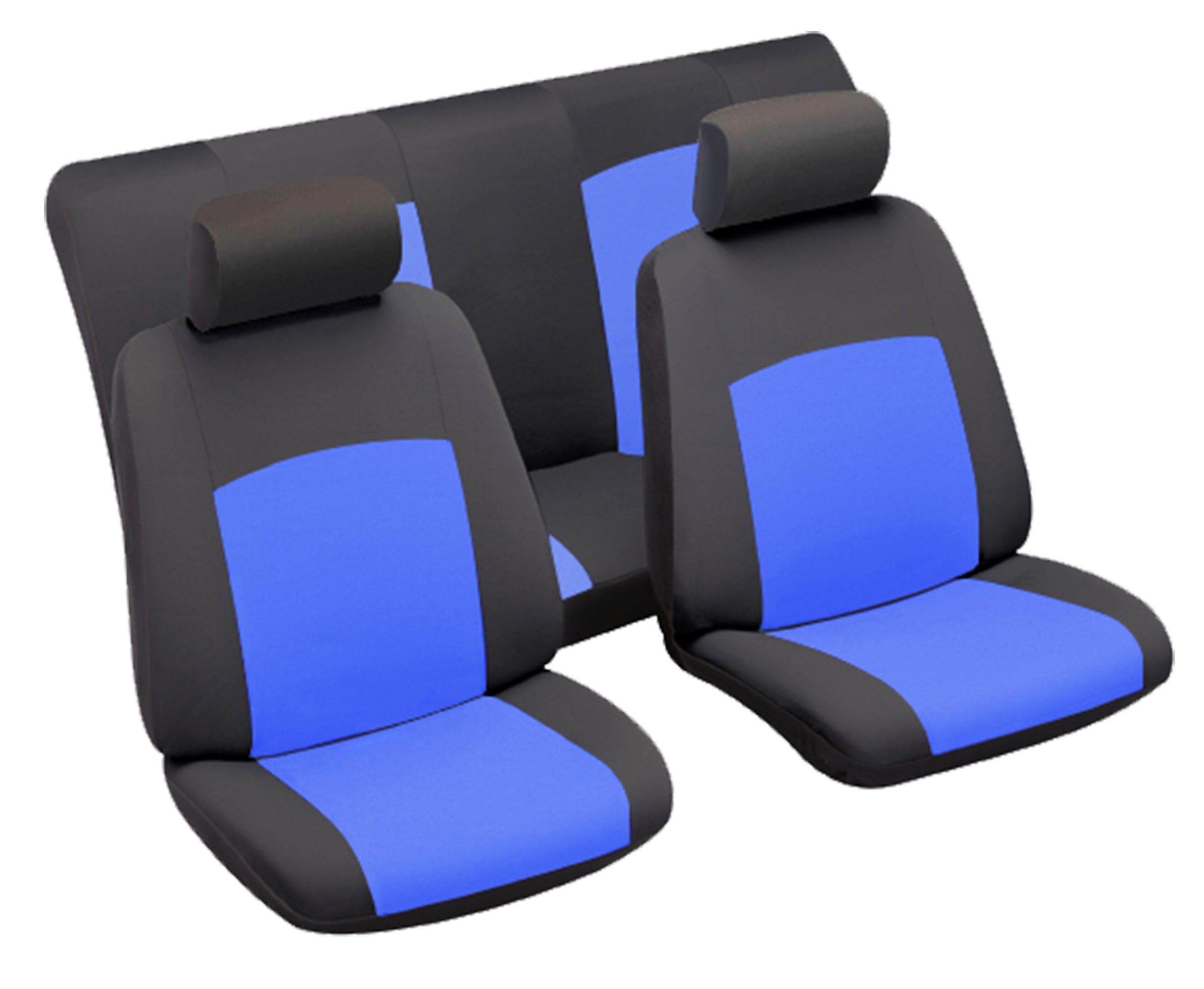 Universele auto Stoelhoezen - Blauw/Zwart