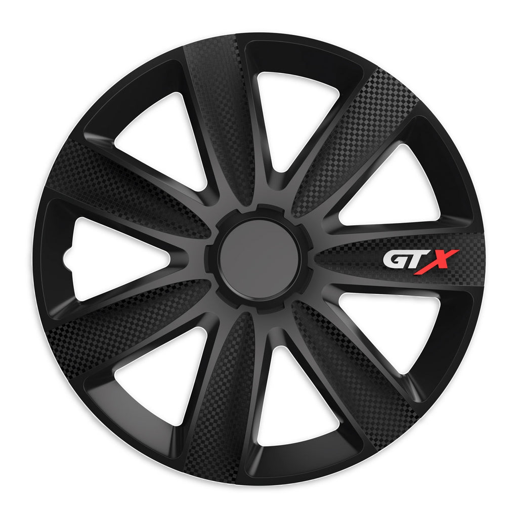 Wieldoppen GTX Carbon zwart 16 inch - 4 stuks