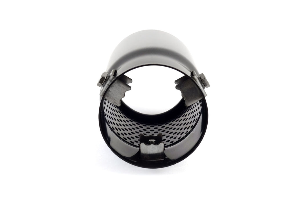 76mm RVS uiltaat sierstuk 1x63mm - MT 017B Zwart