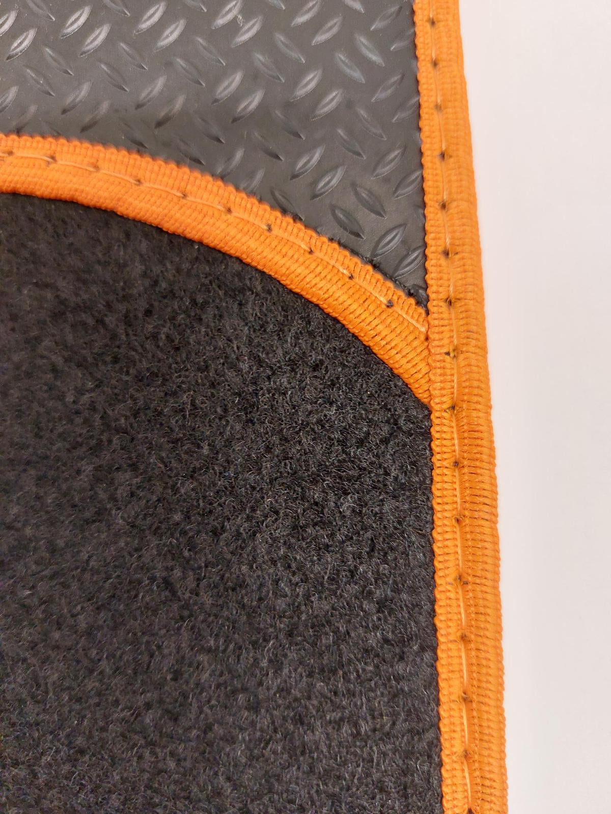 Universele automatten zwart met oranje - 4-delig