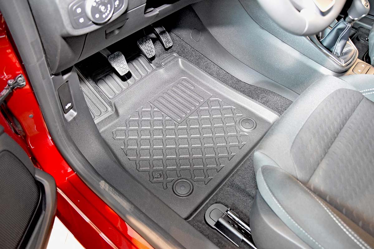 3D Automatten voor Ford Fiesta (vanaf 2017) en Ford Puma (vanaf 2019-) - TPE-Rubber - 4-delig