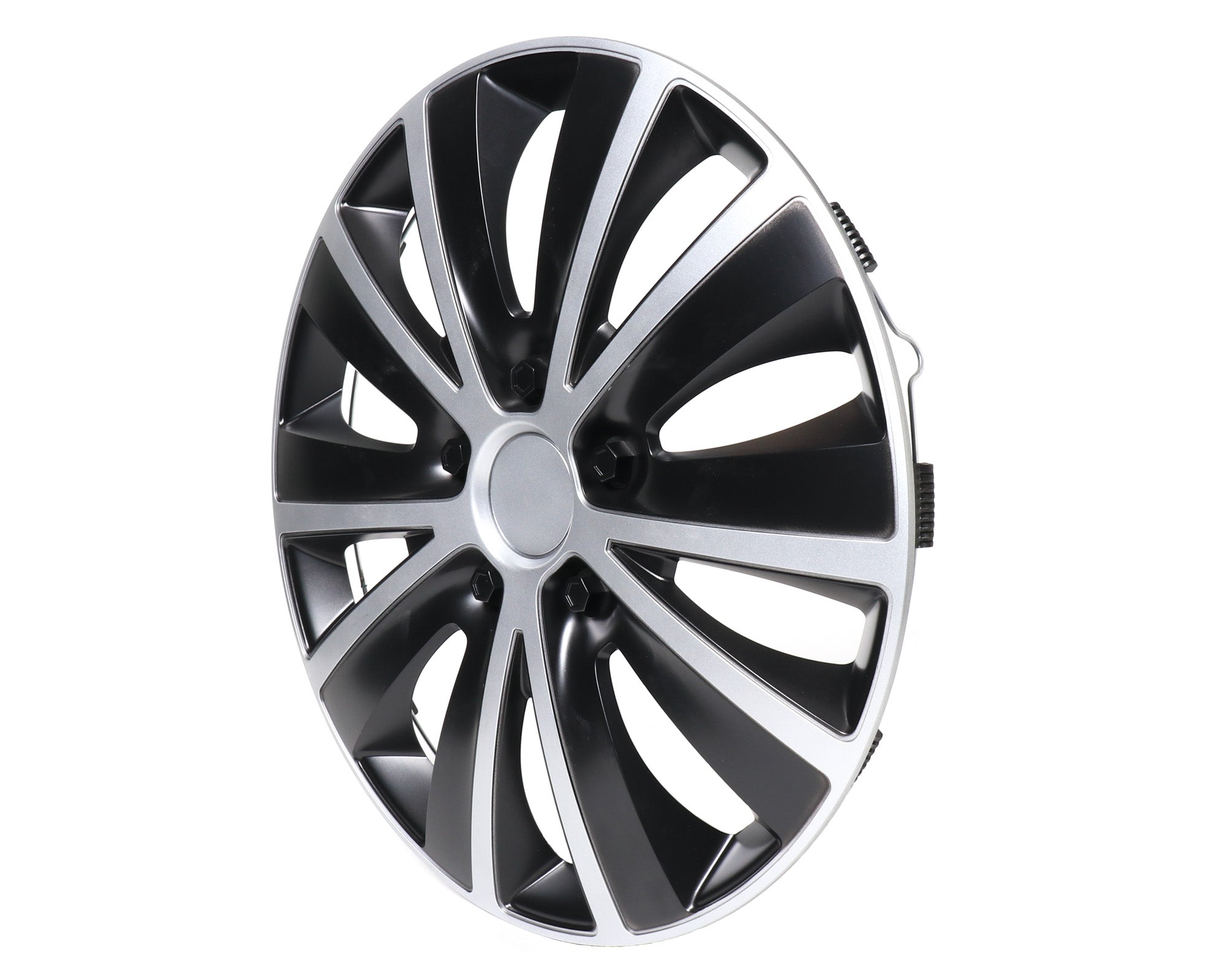 Wieldoppen Rapide zilver zwart 15 inch - 4 stuks