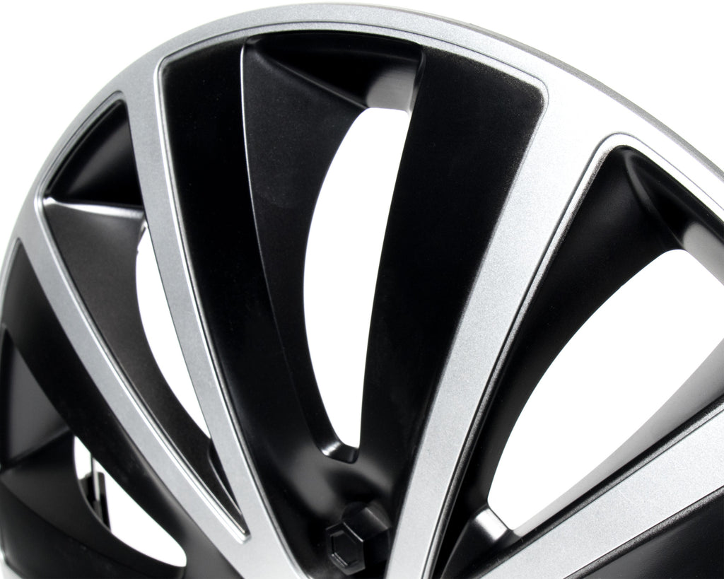 Wieldoppen Rapide zilver zwart 14 inch - 4 stuks