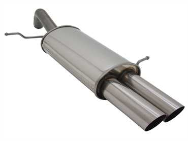 Novus RVS einddemper voor Ford Fiesta MK7 ST - 2 x 76mm - MS-Design