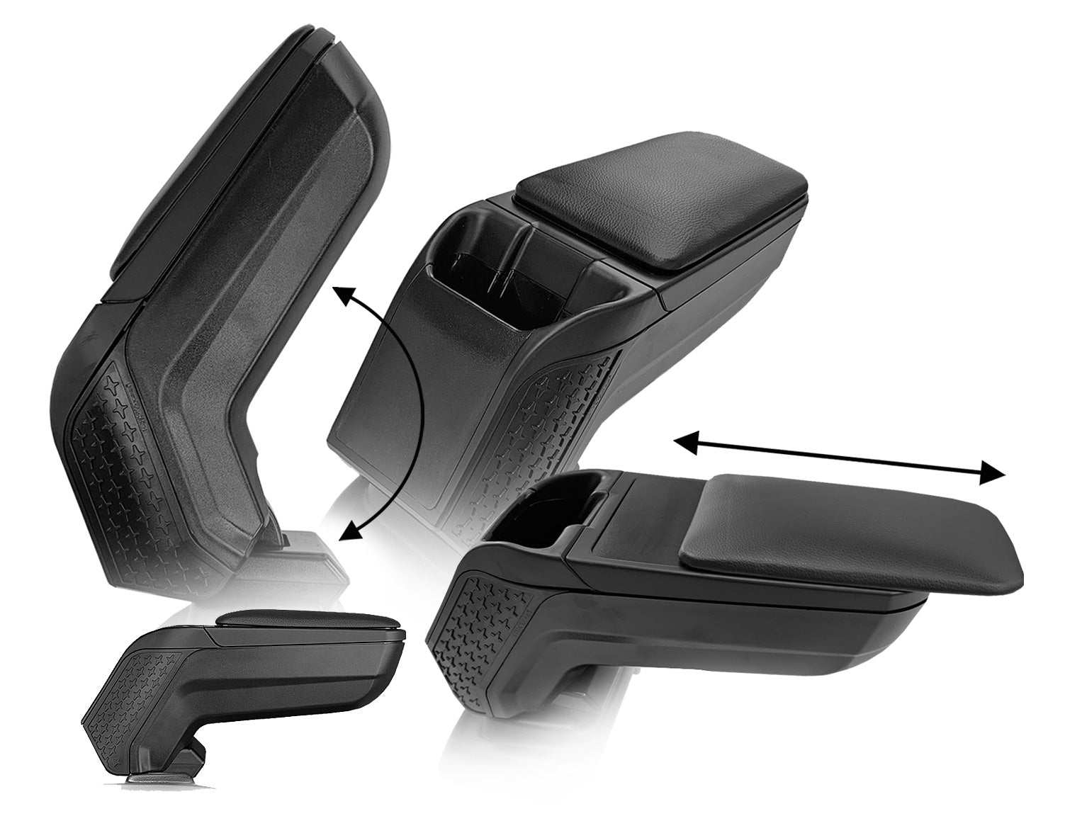 Armsteun voor MINI Cooper R56 met bouwjaar 2006-2013 - Kunstleer - Zwart