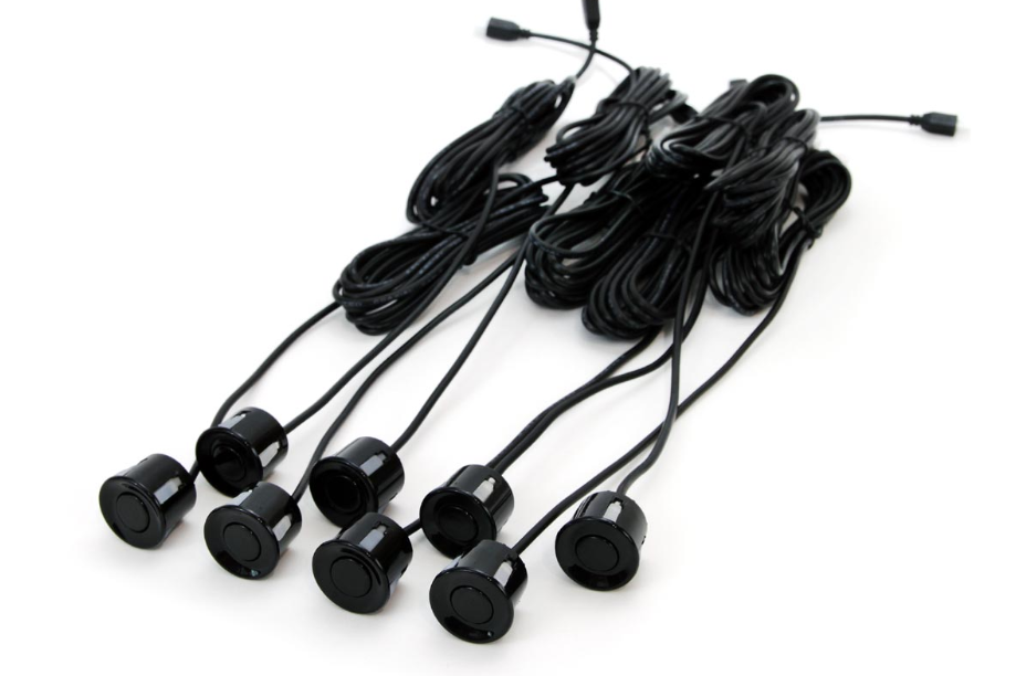 Parkeersensoren / Parkeerhulp met geluid en 8 sensoren - Zwart