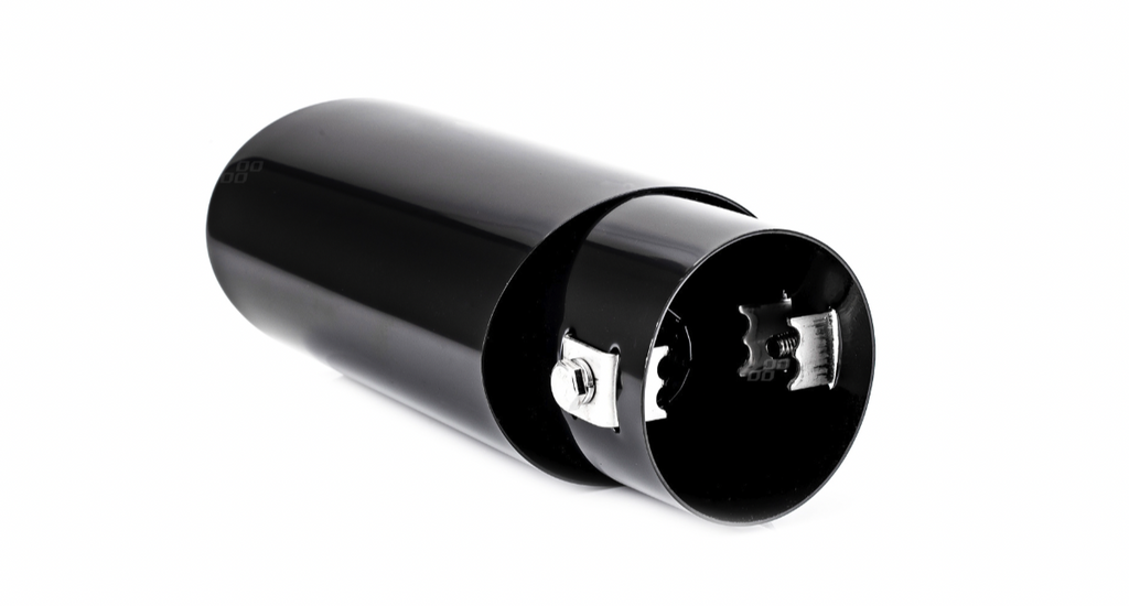 Universeel zwart RVS uiltaat sierstuk 1x86mm - MT 020B