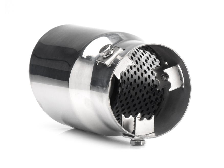 Universeel RVS uitlaat sierstuk 1x76mm - MT 017