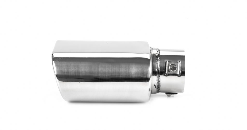 Universeel RVS ovaal uitlaat sierstuk 1x122mm - MT 019