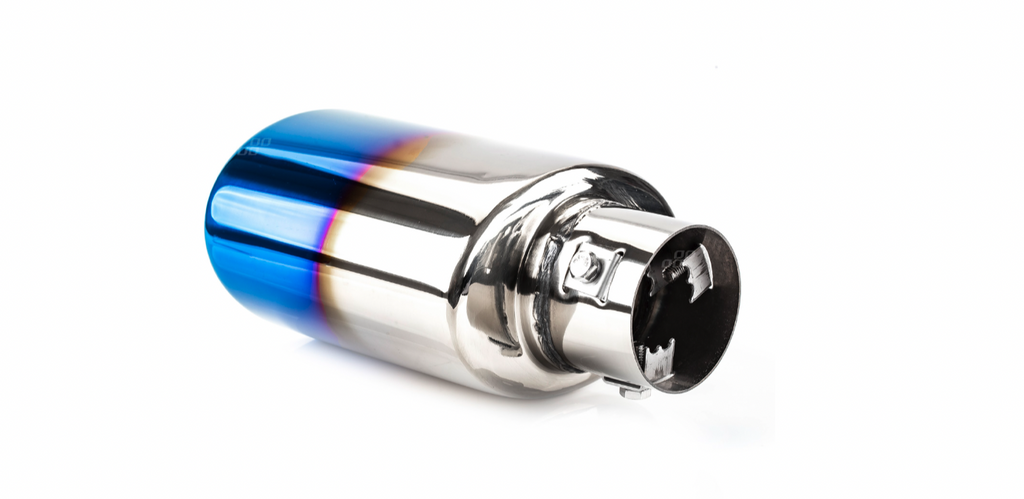 Universeel RVS ovaal uitlaat sierstuk 1x120mm - MT 023BLC