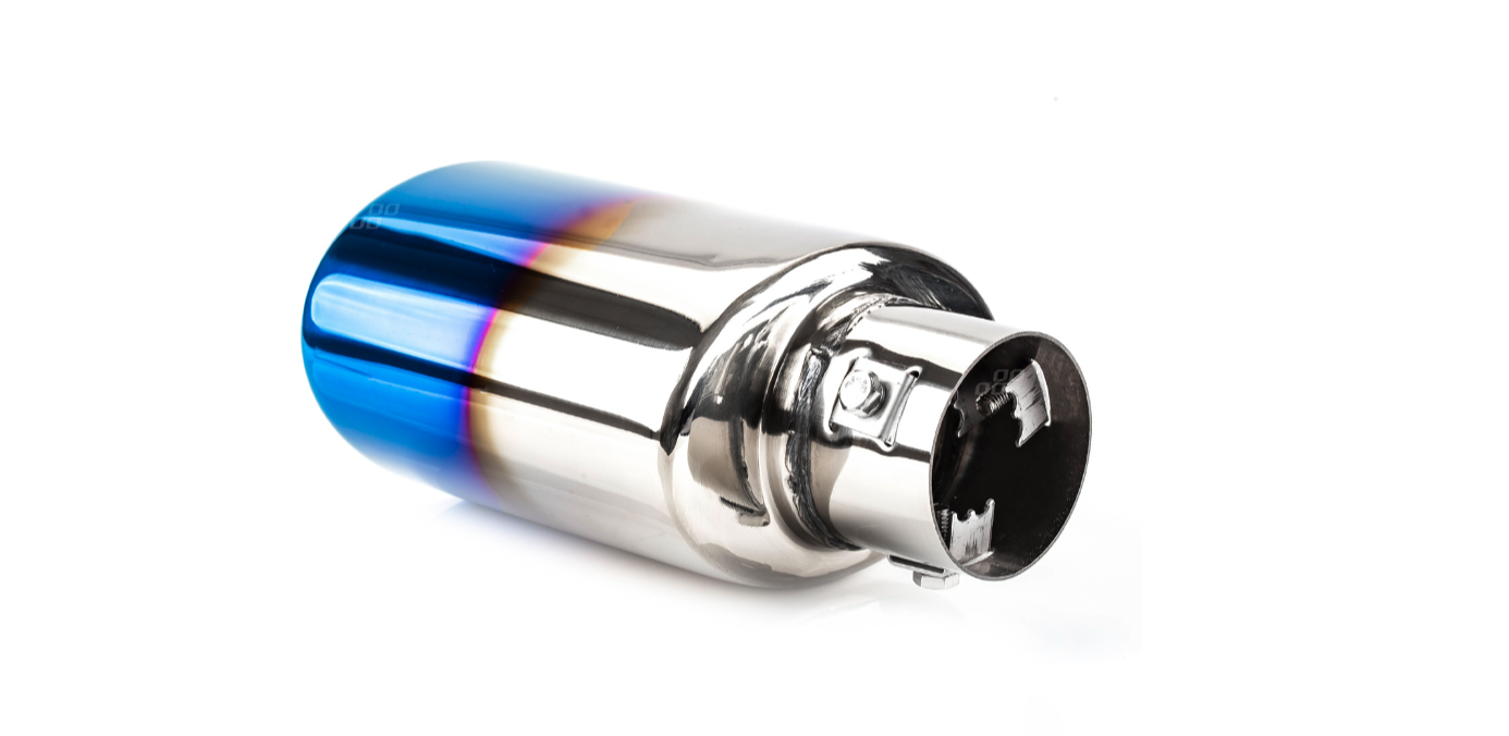 Universeel RVS ovaal uitlaat sierstuk 1x120mm - MT 023BLC