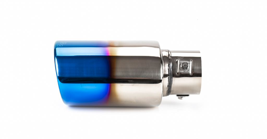 Universeel RVS ovaal uitlaat sierstuk 1x120mm - MT 023BLC