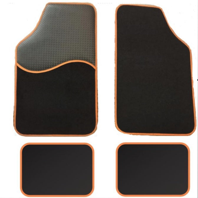 Universele automatten zwart met oranje - 4-delig